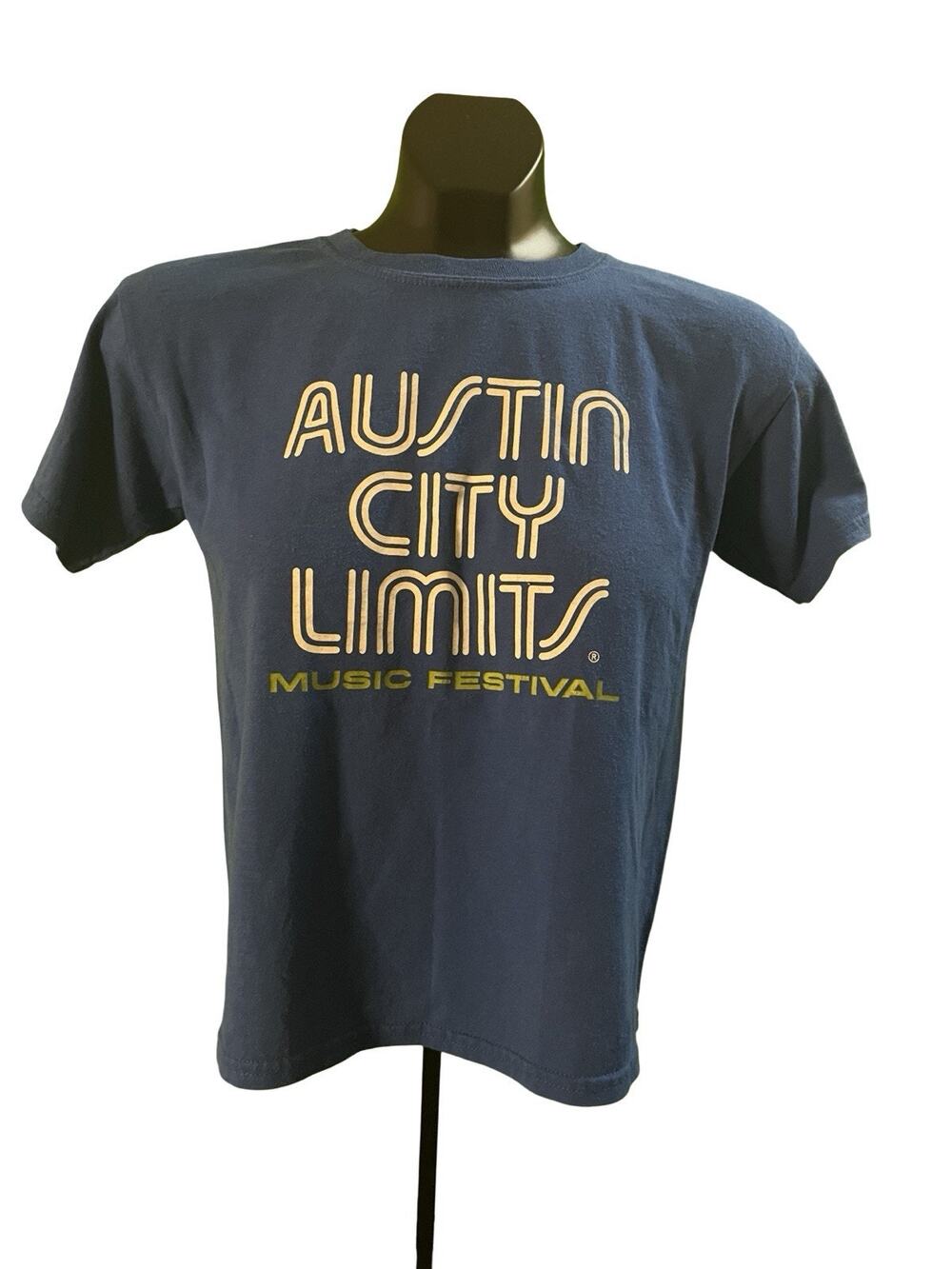 Austin City Limits ACL Music Festival Youth Medium 10/12 Band Lineup Tee Blue